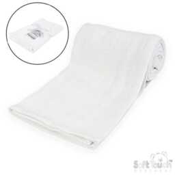 Personalised Baby Blanket Embroidered Cotton Cellular Blanket, Newborn Gift - thumbnail 4
