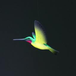 Hummingbird Mobile Sculpture Decor By John Perry 5 Inch Wingspan Ruby Throated - thumbnail 3