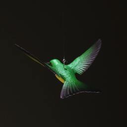 Hummingbird Mobile Sculpture Decor By John Perry 5 Inch Wingspan Ruby Throated - thumbnail 4
