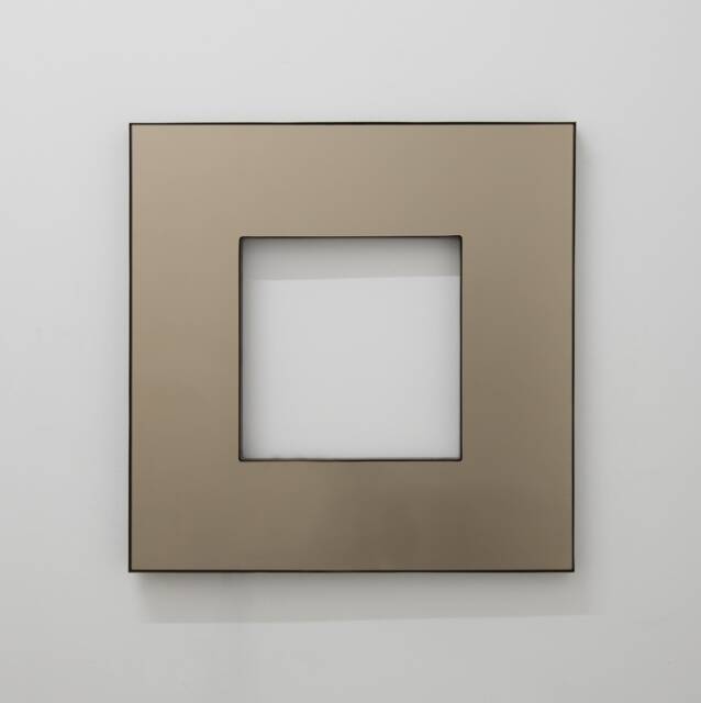 Donut Square Bronze Tinted Back Illuminated Customisable Mirror With Patina Frame - image 1