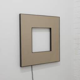 Donut Square Bronze Tinted Back Illuminated Customisable Mirror With Patina Frame - thumbnail 3