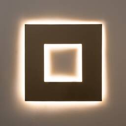 Donut Square Bronze Tinted Back Illuminated Customisable Mirror With Patina Frame - thumbnail 2