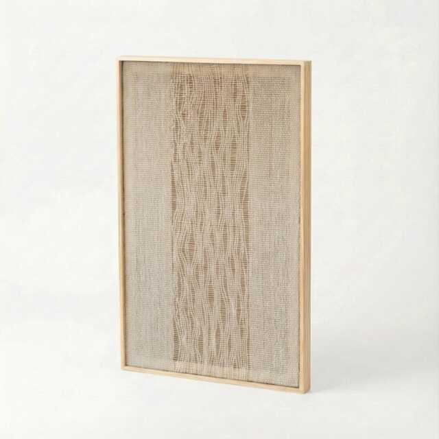 Imperfectio I - Large Framed Woven Wall Hanging Modern Tapestry Minimalist Textile Art - image 1