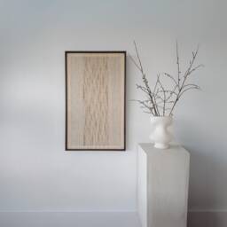 Imperfectio I - Large Framed Woven Wall Hanging Modern Tapestry Minimalist Textile Art - thumbnail 2