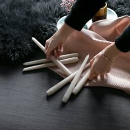 Tall Taper Candles - Wedding Dinner Candle Pastel Blue Olive Green Natural Powder Jade Pink Colourful Stick Pack - thumbnail 3