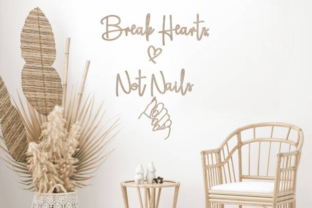 Laser Cut Wooden Wall Art Salon Nail Bar Decor - image 1