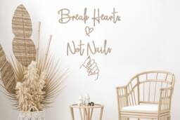 Laser Cut Wooden Wall Art Salon Nail Bar Decor - thumbnail 1