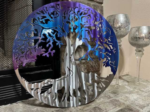 Metal Tree Of Life Wall Art - Usa Made Home Decor - image 1