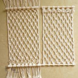 Macrame Fruit Hammock Hanging Veggie Basket, Kitchen Space Saver - thumbnail 4