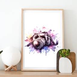 Photography Poster Set - Of 3 Prints - Watercolor Painting Watercolour Picture Photographer Wall Art Photo Gifts Gift For Office - thumbnail 2