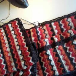 Thick Light Stole Plaid Or Baby Child Blanket Pure Fine Alpaca Wool Colored Crochet Cocooning Afghan Zigzag Handmade 140 X 80 cm - thumbnail 2
