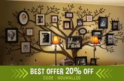 Wall Decal Tree Decals Stickers Photo Frame Family Wall Sticker Art Decor - thumbnail 1