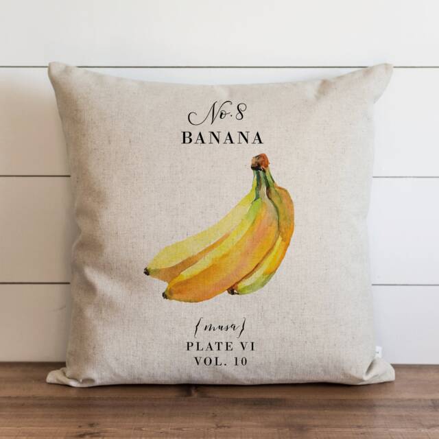 Banana Pillow Cover - 18 X 20 Botanical Floral Herbs Spring Home Decor Summer Throw Garden - image 1