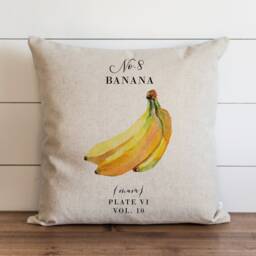 Banana Pillow Cover - 18 X 20 Botanical Floral Herbs Spring Home Decor Summer Throw Garden - thumbnail 1