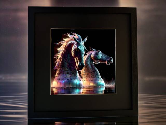 Scottish Digital Wall Art Print, Room Decor - The Kelpies Highlands - image 1