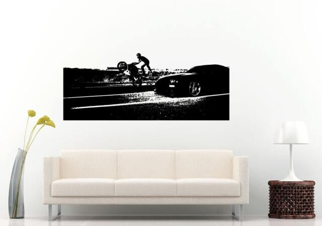 Sport Bike Motorcycle Crotch Rocket Speed Biker Race Track Road Street Racing Car Wall Decal Vinyl Sticker Mural Room Decor L1214 - image 1