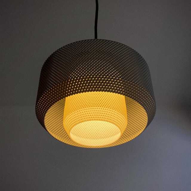 Mona Pendant Lamp, Modern Ripple Mesh Contemporary 3D Printed Lighting - image 1