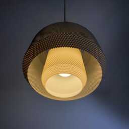 Mona Pendant Lamp, Modern Ripple Mesh Contemporary 3D Printed Lighting - thumbnail 4
