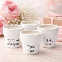 Personalised Mini Plant Pot - Funny Pun Flowerpot Herb Planter Mother's Day Gardening Gift - thumbnail 1