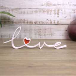 Love Line Art Sculpture Minimalist Heart Ornament, Home Decor, Freestanding Hearts - thumbnail 3