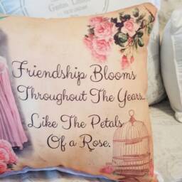 Vintage Victorian Friend Gift Pillow, Special Handmade For A Friend, Thinking Of You, Birthday, Or Christmas Gift, in The Usa - thumbnail 3