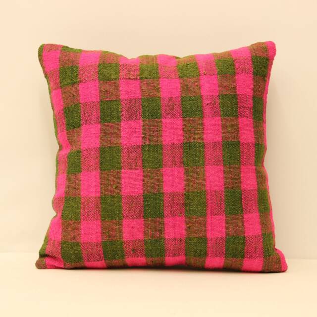 Pillows 16x16 Turkish Kilim Pillow Cover Handmade Home Living Design Boho Vintage Rustic Pink Throw Covers Old Cushion 4Kf-162 - image 1
