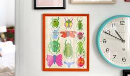 Insect Inspired Art Print Digital Download - Printable Artwork Illustration House Warming Gift Butterflies - thumbnail 1