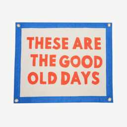 These Are The Good Old Days Banner - Felt Pennant Flag Vintage Wall Decor Hanging Canvas Flag - thumbnail 1