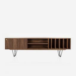 Mid-Century Sideboard, Dresser, Commode, Credenza Made Of Walnut Vaneer - Livlo O-S18 - thumbnail 1