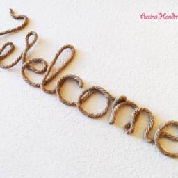 Rope Welcome Wall Sign Rustic Home Decor - thumbnail 4