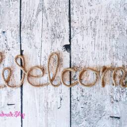 Rope Welcome Wall Sign Rustic Home Decor - thumbnail 2