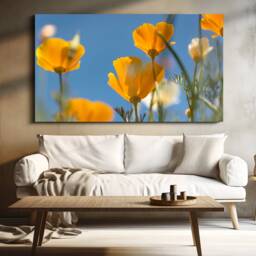 California Poppy Print, Macro Floral Photography, Minimalist Wall Art - thumbnail 2
