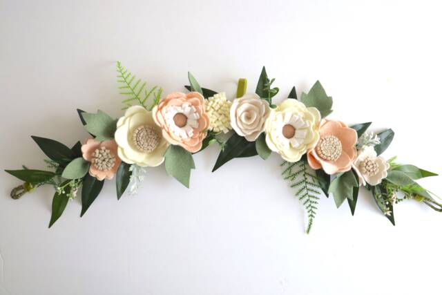 Baby Girl Flower Floral Wall Adornments Embellishment Nursery Crib Decor Girls Room Garden Woodland - Shower Whimsical Sage Ivory Pink - image 1