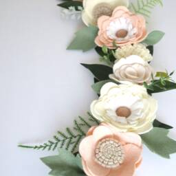 Baby Girl Flower Floral Wall Adornments Embellishment Nursery Crib Decor Girls Room Garden Woodland - Shower Whimsical Sage Ivory Pink - thumbnail 3