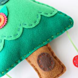 Owl & Tree. Felt Wall Hanging. Mobile. Nursery Decor. Plush Art. Woodland Nursery. Gender Neutral. Forest. Soft - thumbnail 3