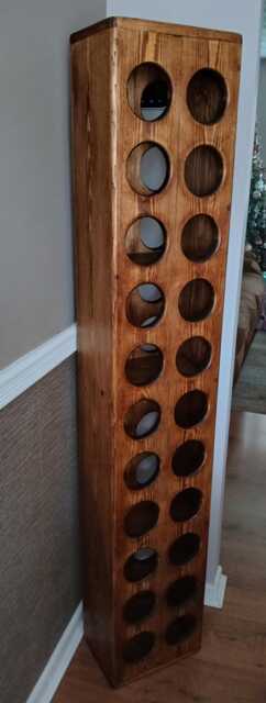 Double Wooden Wine Rack/Display Stand - Round - image 1