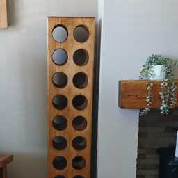 Double Wooden Wine Rack/Display Stand - Round - thumbnail 2