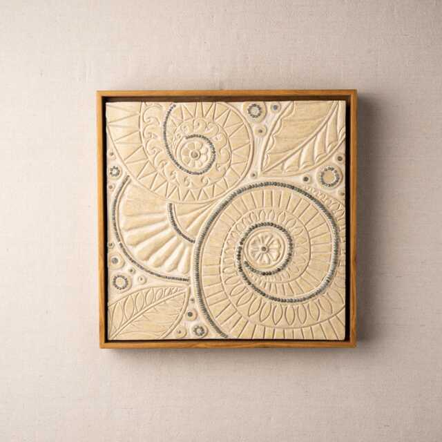Handmade Ceramic Wall Art, Mosaic Accents - Empire C - image 1