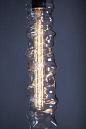 Long Blown Glass Pendant Light-Valentino-Modern Staircase Chandelier-Two Story Foyer Lighting Led - thumbnail 1