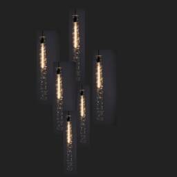 Long Blown Glass Pendant Light-Valentino-Modern Staircase Chandelier-Two Story Foyer Lighting Led - thumbnail 3
