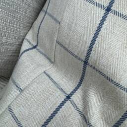 Highland Tartan Check Cushion Cover, Beige Blue Pillow Double Sided, Modern - Countryside Home Decor - thumbnail 2