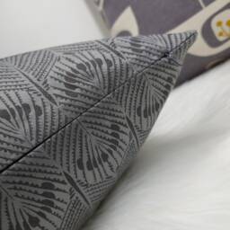 Art Deco Fan Grey/steel Cushion Cover Gorgeous John Lewis & Partner Fabric Square Sofa Throw Pillow Case - thumbnail 4