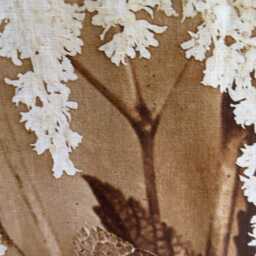 Linen Wall Hanging Floral Landscape Vintage Art Print - thumbnail 4