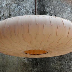 Wood Pendant Light-Maple Umbrella Light-Chandelier-Lighting-Light Fixture-Ceiling Light-Hanging Lamp-Rustic Light - thumbnail 3