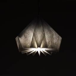 Brownfolds Grey Paper Origami Lamp Shade Vanilla Bliss Dual Pack - thumbnail 2