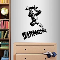 In-Style Decals Wall Vinyl Decal Home Decor Art Sticker Skateboarding Skate Extreme Sports Trick Man Boy Room Removable Mural Design 39 - thumbnail 1