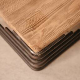 Wooden Coffee Table/Coffee Original Wooden With Steel Legs - thumbnail 2