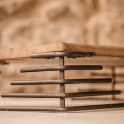 Wooden Coffee Table/Coffee Original Wooden With Steel Legs - thumbnail 3