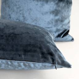 Sale Custom Blue Velvet Pillow 12, 14, 16, 18x18, 20x20, 22, 24, 26 Decorative Cover Euro Sham, Lumbar, Accent Pillow, Throw Pillow - thumbnail 2