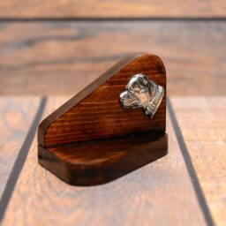 staffordshire Bull Terrier - Wooden Candlestick With Dog, Souvenir, Decoration, Limited Edition, Collection - thumbnail 3